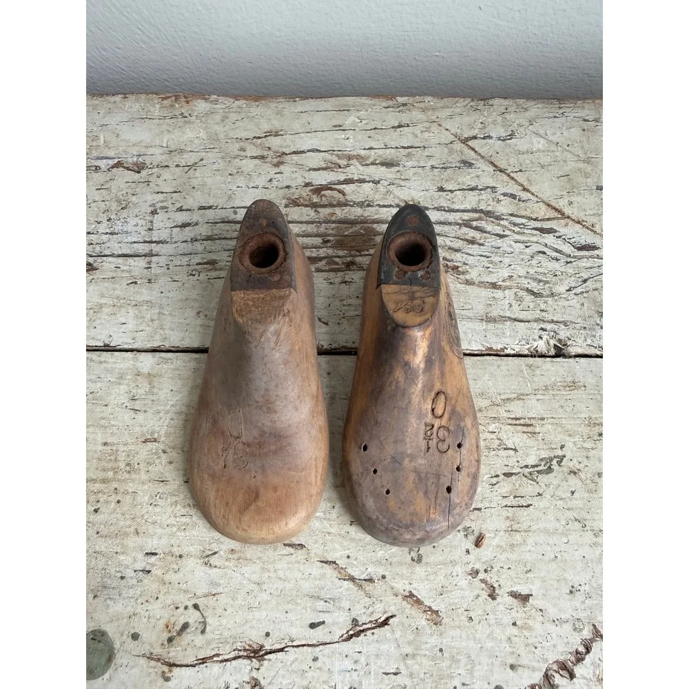 Vintage Morton Last Co Child Wooden Shoe Lasts Size 3.5 MLC 150 Cobbler Forms - Picture 3 of 7